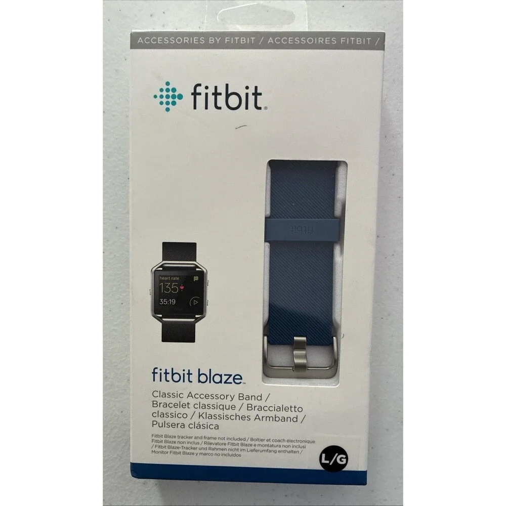 NEW Fitbit Blaze Fitness Sports Watch Band Replacement Classic Accessory Blue L